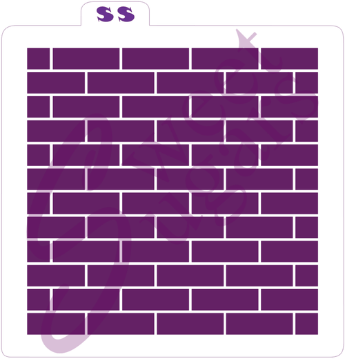Brick Texture Background Stencil - Traditional or Silkscreen image 0
