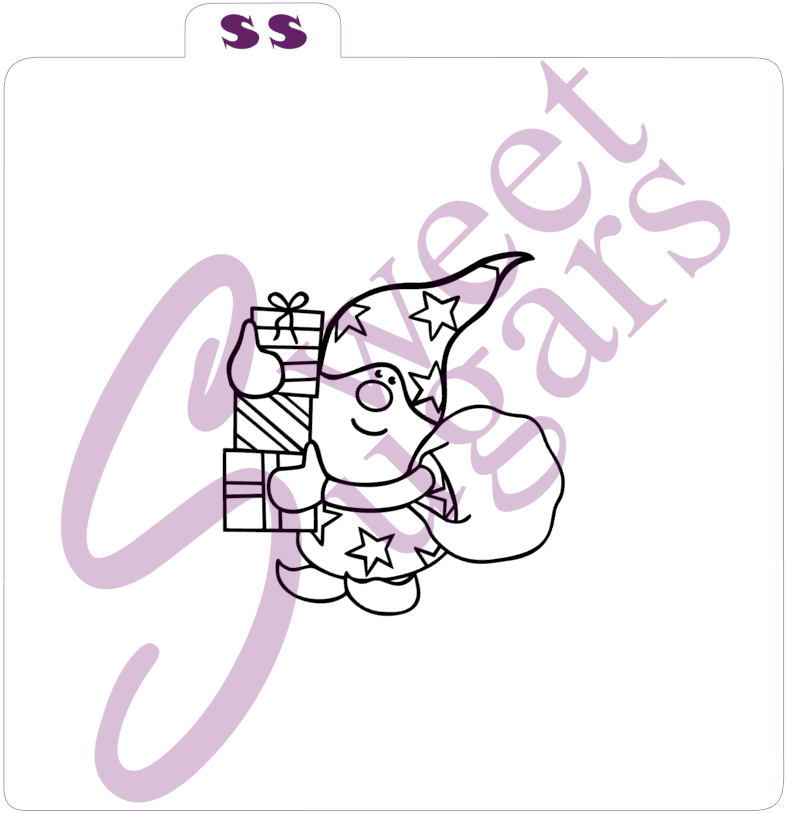 Gnome with Presents PYO Silkscreen Stencil image 0