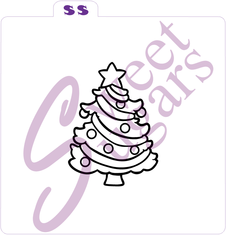 Christmas Tree Paint Your Own (PYO) Silkscreen Stencil image 0