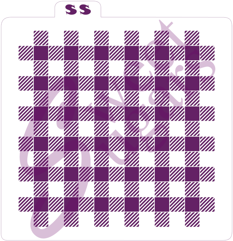 MINI Buffalo Plaid Background Silkscreen Stencil image 0