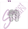 PYO 4th of July Flag Flip Flops Silkscreen Stencil image 0