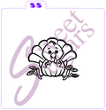 Turkey in Pumpkin PYO Silkscreen Stencil image 0