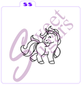 Unicorn PYO (Paint Your Own) Silkscreen Stencil image 0