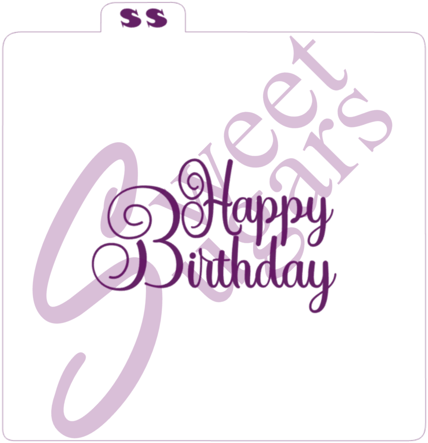Happy Birthday Silkscreen Stencil image 0