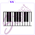 Piano Keys Silkscreen Stencil image 0