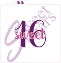 sweet 16 Two Part Silkscreen Stencil - 2 sizes available image 0