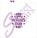 Happy Mother's Day with top & bottom Laurel Silkscreen Stencil image 0