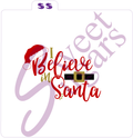 I Believe in Santa 3 Piece Stencil Set image 0