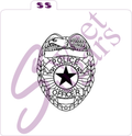 Police Officer Badge Silkscreen Stencil image 0