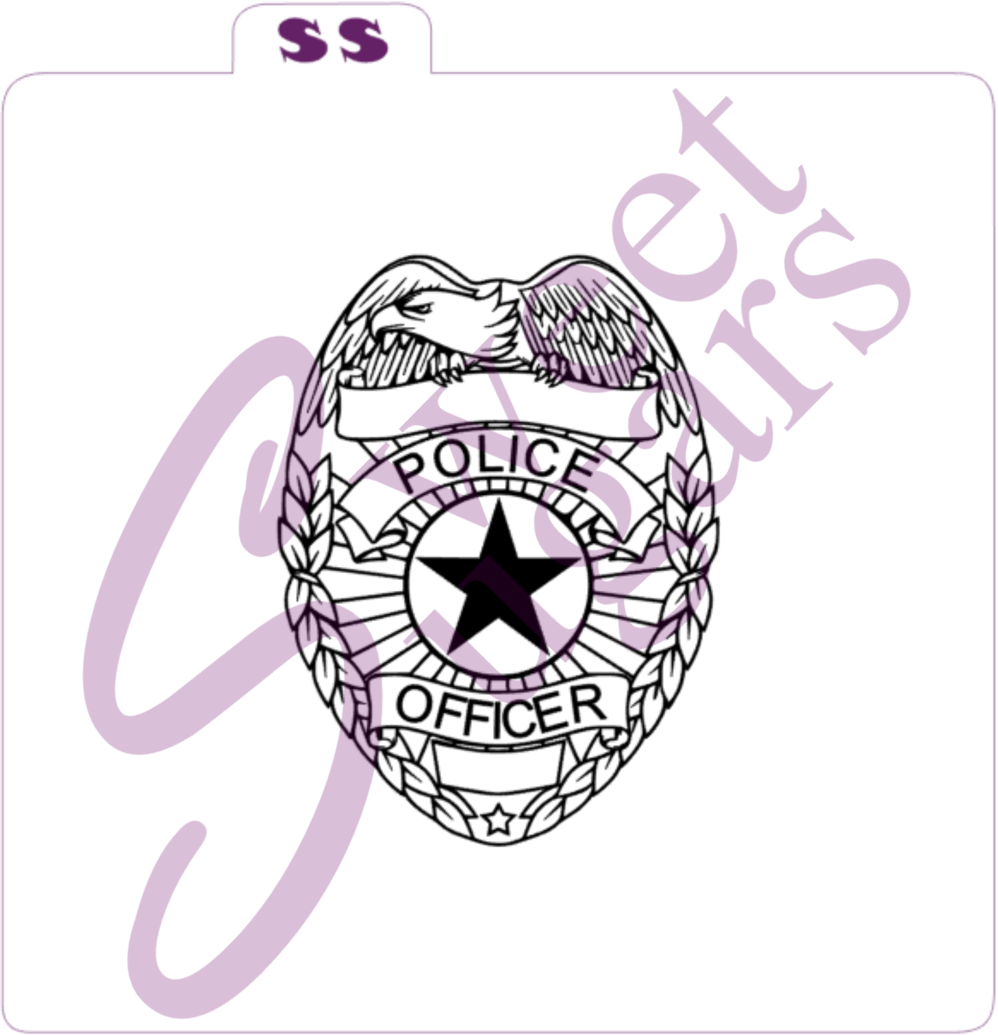 Police Officer Badge Silkscreen Stencil image 0
