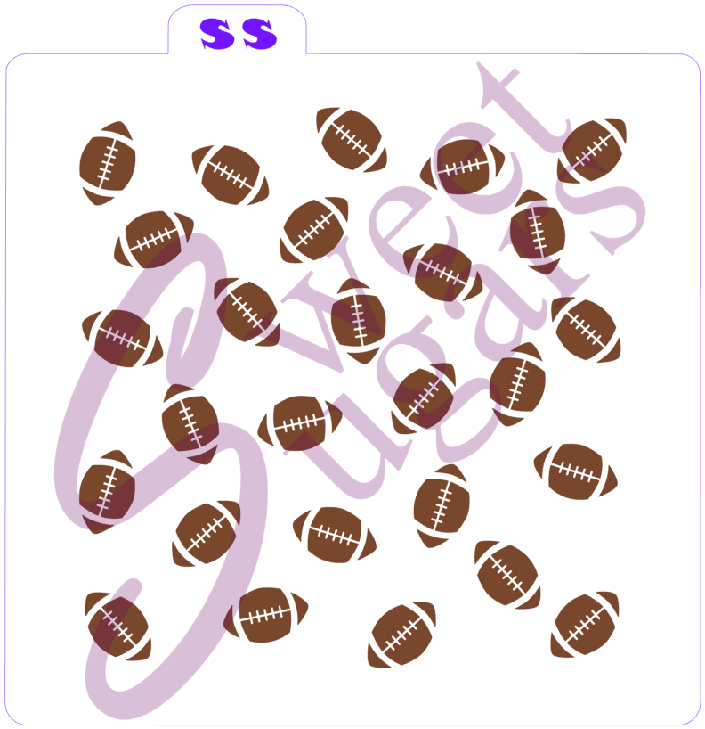 Football Background Stencil - Traditional or Silkscreen image 0