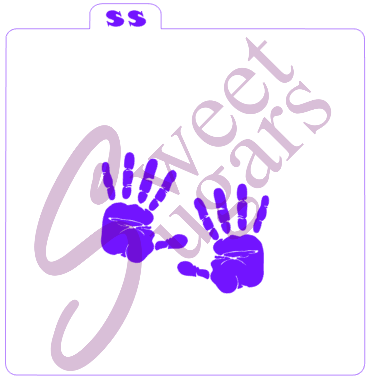 Double Hand Print Silkscreen Stencil image 0