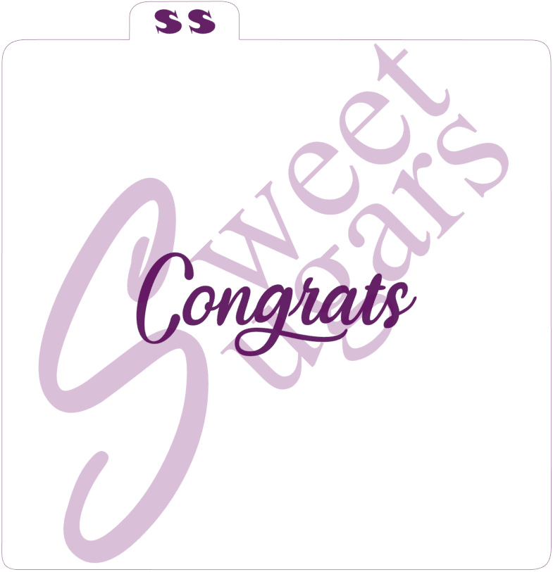 Congrats Silkscreen Stencil image 0