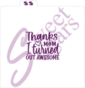 Thanks Mom I Turned Out Awesome Silkscreen Stencil image 0