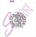 PYO 4th of July Flag with Top Hat Silkscreen Stencil image 0