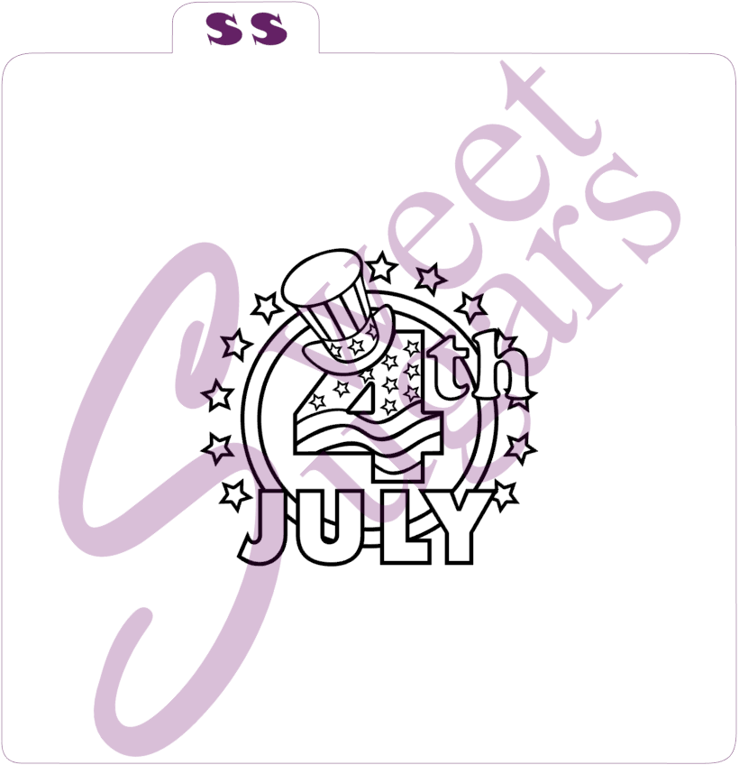PYO 4th of July Flag with Top Hat Silkscreen Stencil image 0