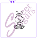 Bunny With Egg Paint Your Own (PYO) Silkscreen Stencil image 0
