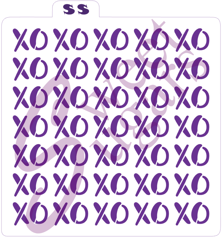 XO Background Stencil - Silkscreen or Traditional image 1