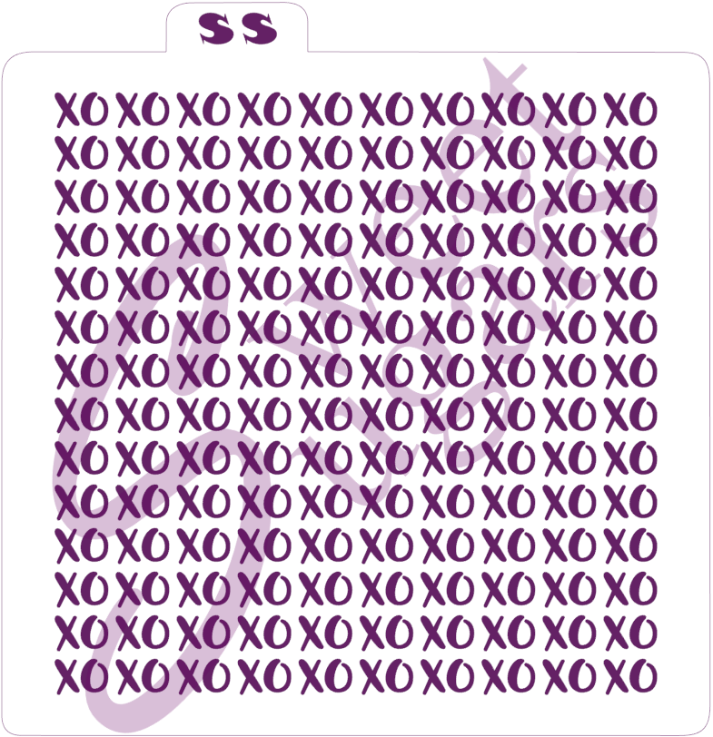 MINI "XO" Background Silkscreen Stencil image 0