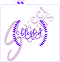 Blessed with Side Wreath - 1 or 2 part Silkscreen Stencil image 0