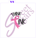 Breast Cancer Awareness - "Think Pink" 2 part Silkscreen Stencil image 0